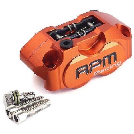 Étrier de frein à disque pour moto, 200 mm/220 mm, avant/arrière, 4 pistons, montage radial, vitesse de rotation de 82 mm, pour scooter - Orange (1/5)