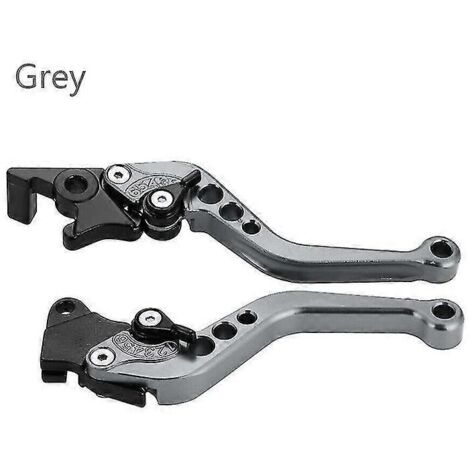 1 paire de poignées de frein et d'embrayage universelles en alliage pour moto, compatibles avec les modifications CNC (gris) (1/5)