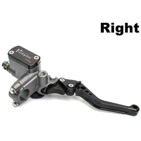 Maître-cylindre de frein/embrayage hydraulique 22 mm pour motos Honda, Yamaha, Kawasaki, Suzuki, motocross, Vespa, dirt bike et pit bike (côté droit, noir) (1/5)