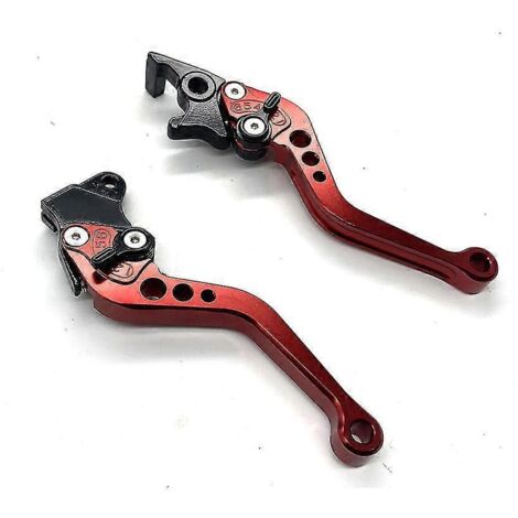 Levier d'embrayage CNC pour moto, scooter, vélo électrique, GY6 125cc 150cc GP110 Xmax400, leviers de frein à disque CNC haute performance, poignée rouge (1/5)