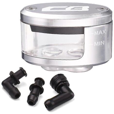 Réservoir d'huile de frein et d'embrayage pour moto Honda CB190R, CB125R, CB500X, CB500F, CB500, CB650R, CB1000R et CB300R (argenté) (1/5)