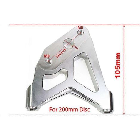 Étrier de frein moto RPM à 4 pistons pour Yamaha Aerox Nitro RSZ Jog BWS Zuma Dirt Bike Grom, disque de 200 mm / 220 mm - Argent C (1/5)