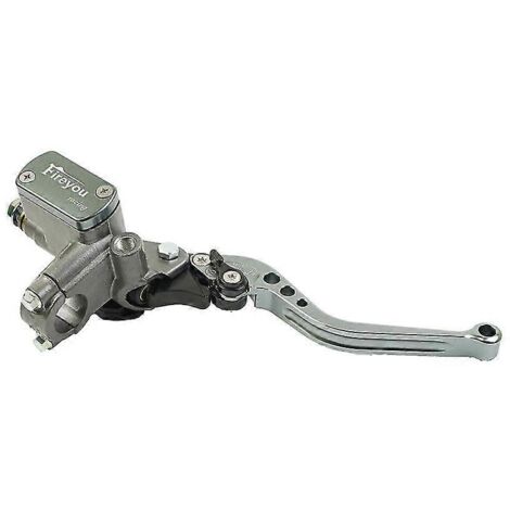 Maître-cylindre de frein et d'embrayage pour moto, levier de guidon, embrayage hydraulique, moteur de course pour 22 mm Honda, Yamaha, Kawasaki, Suzuki - Titane droit (1/5)