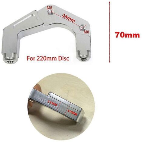Étrier de frein moto RPM à 4 pistons pour Yamaha Aerox Nitro RSZ Jog BWS Zuma Dirt Bike Grom, disque de 200 mm / 220 mm - Argent A (1/5)