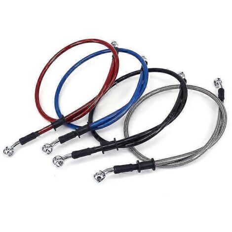 Tuyau d'huile hydraulique renforcé universel 500 à 1200 mm pour moto, quad, dirt bike et course - Rouge 90 cm (1/5)