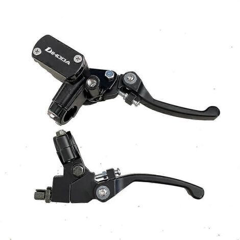 Levier de frein et d'embrayage pliable 22 mm pour mini-motos tout-terrain 50-200 cm³ (CRF, KLX, TTR, Apollo 125) - Argent A (1/5)
