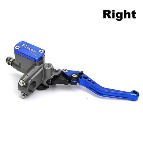 Maître-cylindre de frein et d'embrayage hydraulique 22 mm pour moto Honda, Yamaha, Kawasaki, Suzuki, motocross, Vespa, dirt bike et pit bike (côté droit, bleu) (1/5)