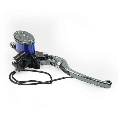 Levier réglable, poignée, maître-cylindre de frein/embrayage hydraulique pour moto de course universel Honda, Yamaha et Kawasaki - gris droit (1/5)
