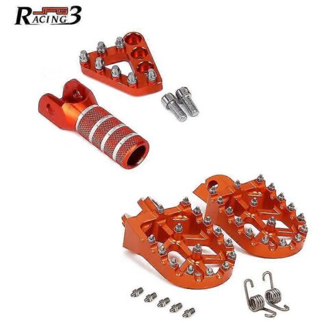 Repose-pieds de moto, pédales de frein et de sélecteur de vitesse, embouts de pédales pour KTM SX, XC, SXS, EXC, EXCF, XCF, XCW, SXF 125, 150, 200, 250, 300, 400, 450 (1/5)