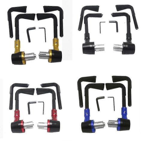 Vodool 22 mm Leviers de frein et d'embrayage réglables pour moteur de moto, protection par brosse Proguard System Guard CNC Protect Guard - Bleu (1/5)