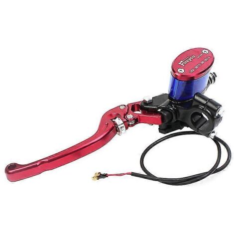 Levier réglable, poignée, maître-cylindre de frein hydraulique, pompe d'embrayage hydraulique, universel pour motos de course Honda, Yamaha et Kawasaki - frein rouge gauche (1/5)