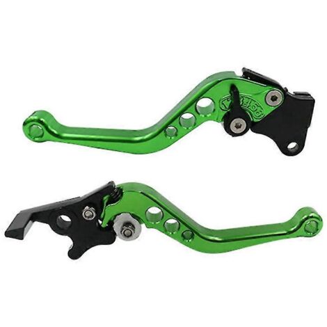 Lot de 2 poignées de frein et d'embrayage en alliage CNC pour moto, de haute qualité, compatibles avec la modification de motos - Vert (1/5)