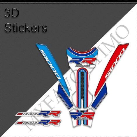 Protections de réservoir, genoux, poignées latérales, autocollants de protection pour carburant et huile, déflecteur de vent pour moto BMW S1000RR, S1000RR, S1000M et M1000RR - 7 (1/5)