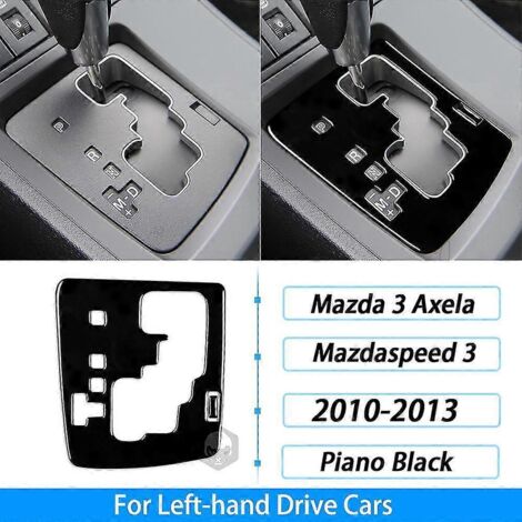 Pour Mazda 3 Axela 10-13 Mazdaspeed 3 Piano Black Sortie d'air Poignée de levier de vitesse Poignée de porte Panneau de lève-vitre Convient pour l'intérieur de la voiture Autocollant-- (1/5)