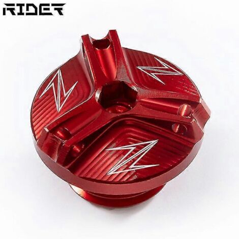 Couvercle de filtre à huile de protection pour moto Kawasaki Z900, Z650, Z800, Z400, Z1000, Z1000R, Z1000SX et Z900RS (M20 2,5 - Rouge) (1/4)