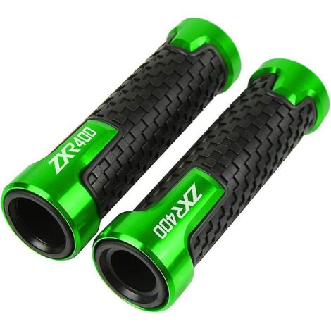Poignées de guidon pour ZXR400 (2000-2019) - 22 mm (7/8") - Accessoires moto (noir) - Vert (1/4)