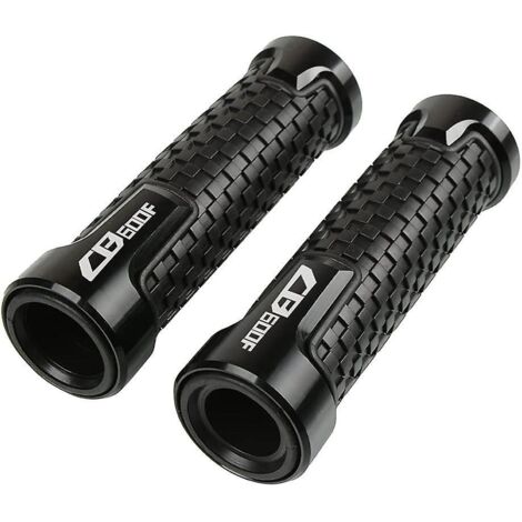Poignées de guidon pour Honda CB600F Hornet (1998-2006), diamètre 22 mm (7/8"), accessoires moto (bleu) - Noir (1/4)