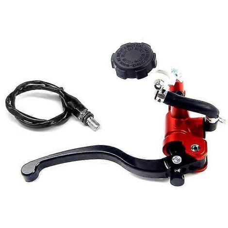 Interface de tuyau de pompe de frein et d'embrayage universelle pour moto, radiale, 17,5 mm, maître-cylindre 22 mm pour Vespa, Hyosung, Sherco, Honda - Rouge, côté droit (1/5)