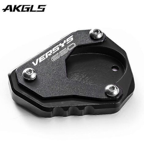 Plaque d'extension de support latéral pour moto Kawasaki Versys650 (2011-2022) - Accessoires pour augmenter la longueur de la plaque d'extension - Noir (1/5)