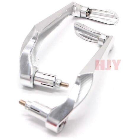 Protection universelle pour leviers de frein et d'embrayage de guidon de moto (7/8" / 22 mm) pour Suzuki GSX-R1000 (2001-2004) - Argent (1/5)