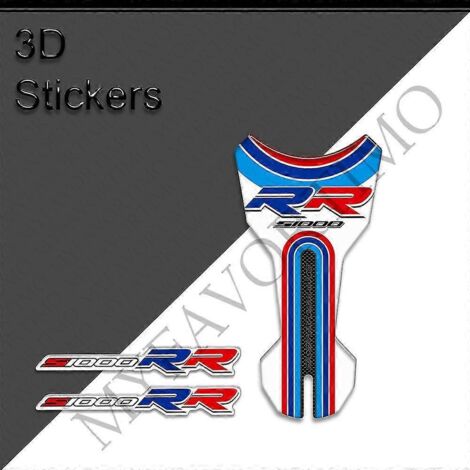 Protections de réservoir, genoux, poignées latérales, autocollants de protection pour carburant et huile, déflecteur de vent pour moto BMW S1000RR (S1000 RR, S1000 M, M1000RR) - 5 pièces (1/5)