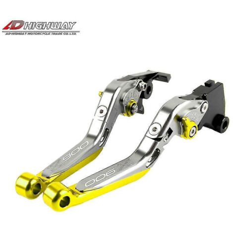 Leviers de frein et d'embrayage extensibles, pliables et réglables pour guidon Kawasaki Z900rs (2018-2021) - Or titane (20 couleurs disponibles) (1/5)