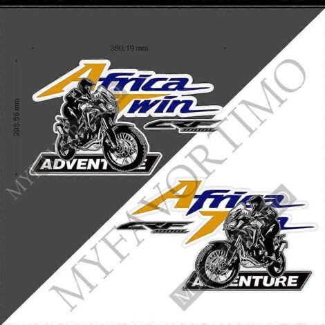 Autocollant pour sacoches latérales supérieures de moto, valise en aluminium pour Honda Africa Twin CRF1000L Adventure Sports (370 mm) (1/5)