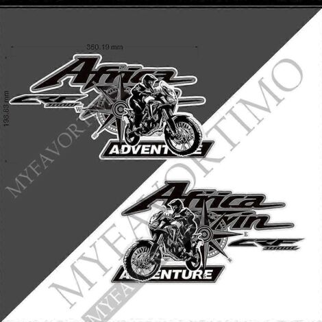 Autocollant pour sacoches latérales arrière de moto, valise en aluminium pour Honda Africa Twin CRF1000L Adventure Sports (370 mm) 19 (1/5)