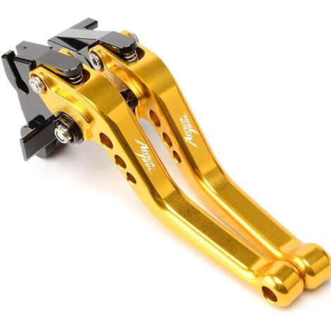 Levier de frein et d'embrayage court réglable 6 positions en alliage d'aluminium CNC modifié pour Honda Africa Twin CRF1000L/CRF1100L (or) (1/5)