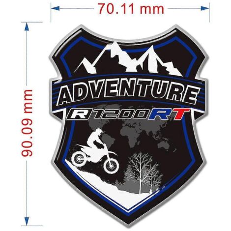Kit d'autocollants pour BMW R1200rt, R1200 RT, R 1200 : protection pour valises, coffre, réservoir, genouillère, emblème, accessoire (1 pièce) (1/5)