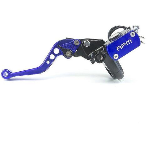 Maître-cylindre d'embrayage et de frein Rpm Px-1 14 mm, levier de guidon, embrayage hydraulique pour moto, compatible Honda et Yamaha 22 mm (gauche, bleu) - Bleu (1/5)