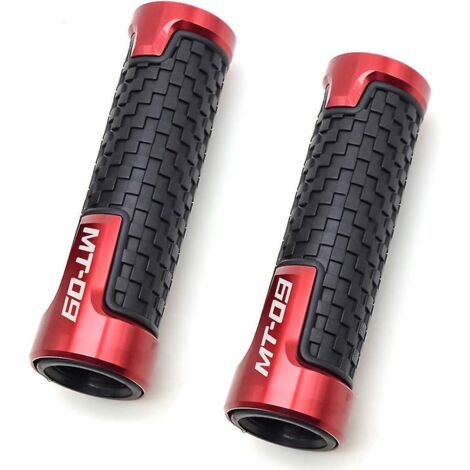 Poignées de guidon pour Yamaha MT-09, MT FZ-09 et FJ09 (2014-2018) - Accessoires moto (rouge) (1/3)