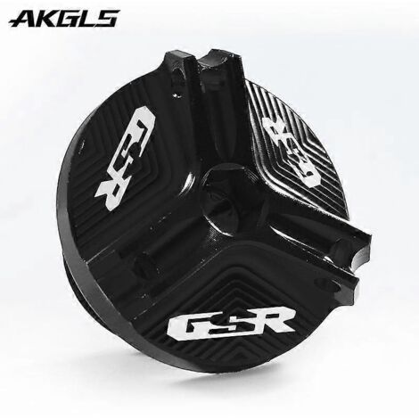 Bouchon de réservoir d'huile moteur et de carburant pour motos Suzuki GSR400, GSR600 et GSR750 (noir). (1/4)