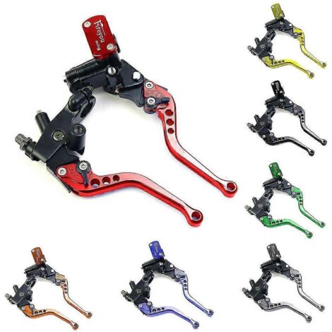 Kit de câble de frein à tambour Fireyouracing, conduite d'embrayage, maître-cylindre et levier de frein universels rouge, vert et bleu pour Yamaha et Suzuki 22 mm - Vert plus court (1/5)