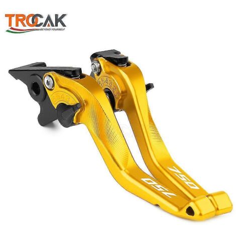 Guidon 2022 pour motos Honda Forza 750 et Xadv 750 : leviers de frein et d'embrayage courts réglables CNC (doré) (1/5)