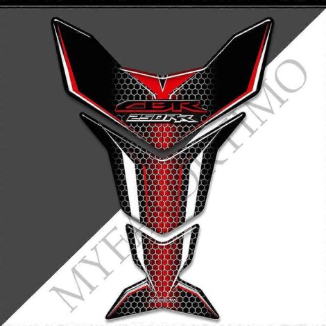 Autocollants pour Honda CBR 250 RR 250RR CBR250RR HRC, kit de protection pour réservoir, carénage Fireblade, garde-boue et protection pour les genoux et le réservoir (motif arête de poisson) - CBR250R (1/5)