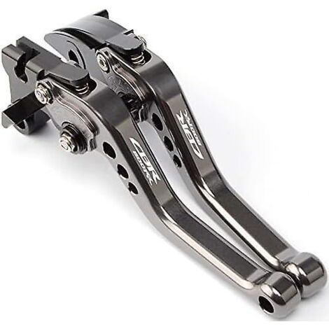 Leviers de frein et d'embrayage réglables pour Honda CBR600RR (2003-2006), en aluminium CNC doré et titane. (1/5)
