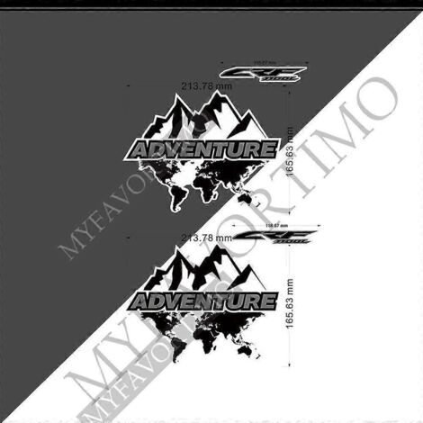 Autocollant pour moto, sacoches latérales supérieures, valise en aluminium pour Honda Africa Twin CRF1000L Adventure Sports --Africa Twin 18 (1/5)