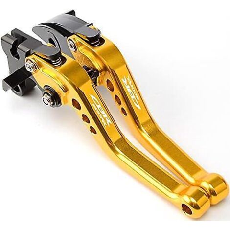 Levier de frein et d'embrayage réglables pour Honda CBR600RR (2003-2006), en aluminium usiné CNC, couleur or. (1/5)