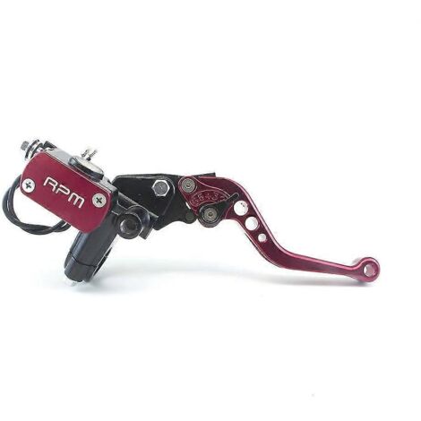 Maître-cylindre de frein et d'embrayage Rpm Px-1 14 mm, levier de guidon, embrayage hydraulique pour moto, moteur de course, compatible Honda et Yamaha 22 mm - Rouge, côté droit (1/5)