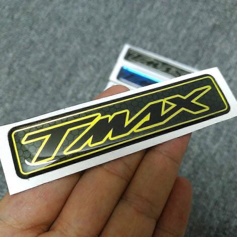 Autocollants pour motos et scooters Yamaha Tmax 400, 500, 530, 560 et 750 (emblème, badge, années 2017-2020) - Argent 2 (1/4)