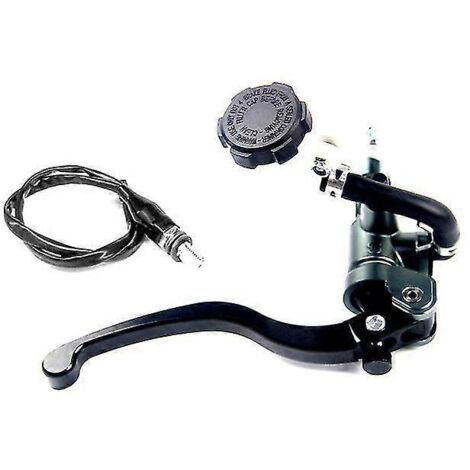 Interface de tuyau de pompe de frein et d'embrayage universelle pour moto, radiale, 17,5 mm, maître-cylindre 22 mm pour Vespa, Hyosung, Sherco, Honda - Titane, côté droit (1/5)