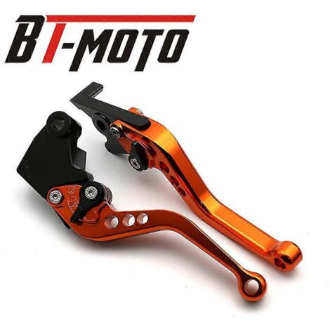 Leviers de frein et d'embrayage réglables (courts/longs) pour motos BMW F 850 GS, F850, F750, F750 GS, F900R, F900R/XR et F900XR (2018-2022) - Orange court (1/5)