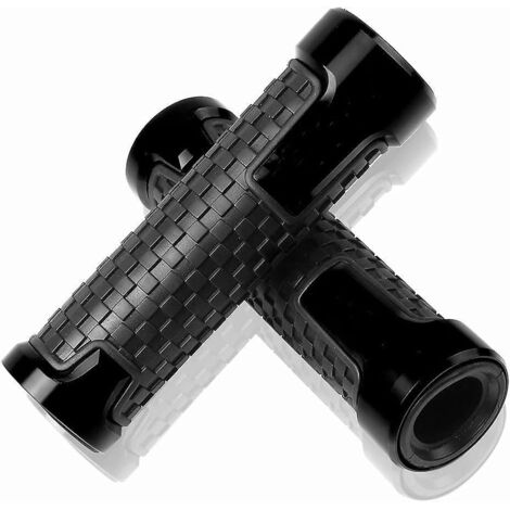 Poignées de guidon pour guidon de 7/8" (22 mm), accessoires et pièces de moto (dorées) - Noires (1/4)