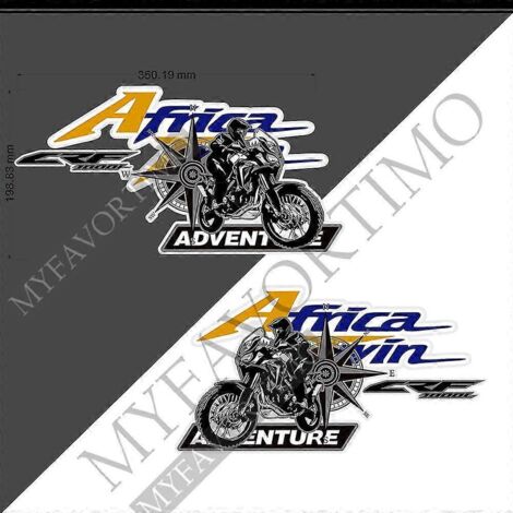 Autocollant pour sacoches latérales arrière de moto, valise en aluminium pour Honda Africa Twin CRF1000L Adventure Sports (370 mm) 15 (1/5)