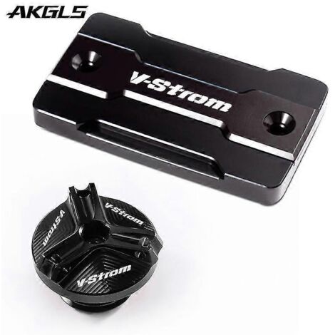 Bouchon de réservoir de liquide de frein avant pour Suzuki V-Strom 650, 250 et 1000/XT (DL650, DL1000, DL250) - Accessoires de protection - Kit noir (1/4)