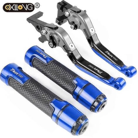 Accessoires moto : leviers de frein et d'embrayage extensibles, poignées de guidon, embouts pour Yamaha Tmax 530 T-max 530 Sx Dx 2017 2018 2019-- (1/4)