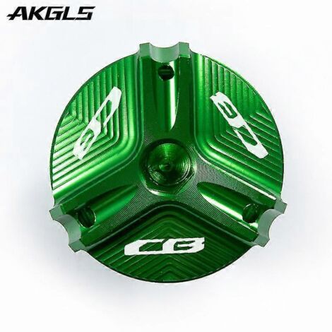 Pour Honda CB650R, CB400, CB500X, CB500F, CB300R, CB190R, CB650F, CB1000R et CB1100 : vis de bouchon de remplissage d'huile moteur et pièces de protection du bouchon de remplissage de carburant – Vert (1/5)