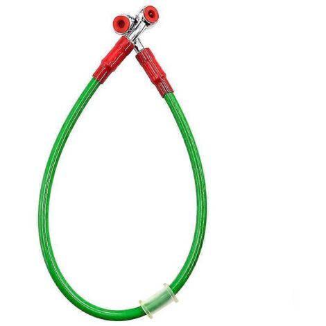 Gaine tressée en acier renforcée pour durites de frein, d'embrayage et d'huile de moto (6 couleurs disponibles) - Verte - 50 cm (1/5)