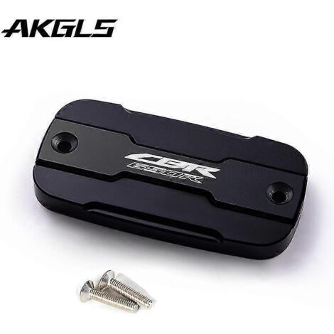 Bouchon de réservoir de liquide de frein avant et protection de l'orifice de remplissage pour moto Honda CB650R CBR650R (noir) (1/5)